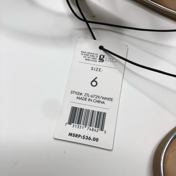 NEW Via Rosa Holographic Silver Jewelled T-Strap Flat Diva Summer Sandals SIZE 6 - Picture 11 of 15